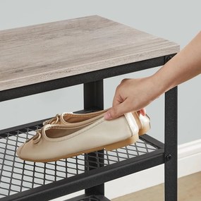 Raft pentru pantofi E1078 GREY, gri, 2 etaje