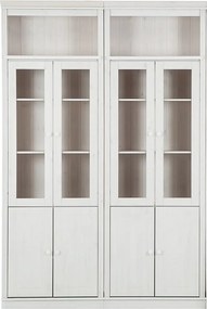 Vitrină albă din lemn de pin 148x223 cm Anita – Støraa