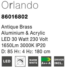 Lustra LED moderna diametru 85cm, Orlando