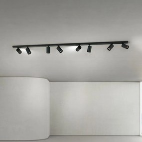 Plafoniera cu 8 Spoturi stil minimalist modern SEAN negru