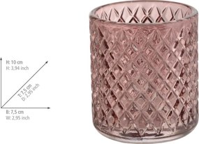 Suport pentru periuța de dinți roz închis din sticlă Atessa – Wenko