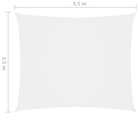 Parasolar, alb, 2,5x3,5 m, tesatura oxford, dreptunghiular Alb, 2.5 x 3.5 m
