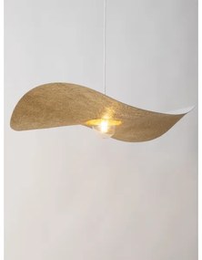 Lustră pe cablu KAPELLO 1xE27/60W/230V d. 76 cm albă/aurie