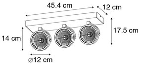 Spotlight de design alb reglabil cu 3 lumini - Go