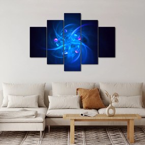 Tabloul modern cu abstracțiune albastră (150x105 cm)