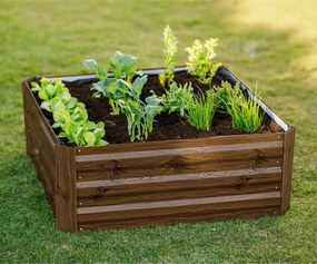 Strat înălţat de grădină, maro, oţel, NONKY TIP 3