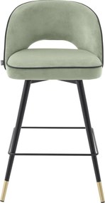 Set de 2 scaune de bar design modern Cliff, H-92,5cm verde 114321 HZ