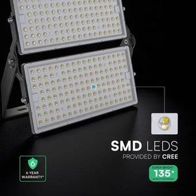 Proiector LED 500 W, 230 V, 6500 K, IP65, gri