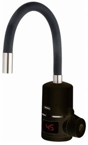 Resigilat: Robinet incalzire apa instant Rosberg R57100H, Montare pe perete, 3300W, 30-60°C, Furtun flexibil din silicon, IPX4, Negru