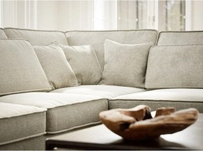 Colțar grej cu tapițerie din chenille (cu colț pe partea dreaptă/în formă de ”L”) Kirou – Maison de Rêve