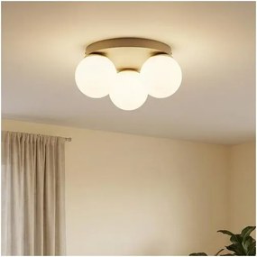 Brilagi - Plafonieră MILO ECRU 3xE27/60W/230V Ø 35 cm bej/auriu