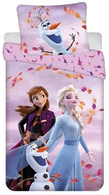 Lenjerie de pat pentru copii din bumbac pentru pat de o persoană 140x200 cm Frozen "Sky" – Jerry Fabrics
