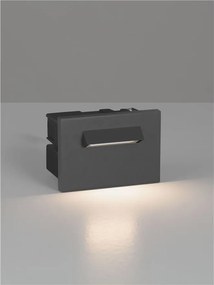 Spot incastrabil exterior LED 3000K, IP65 RECTO gri inchis