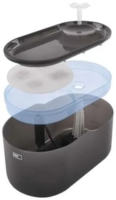 Fântână inteligentă pentru animale de companie 2,6 l/5V gri Wi-Fi