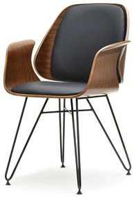 Scaun Silk (nuc închis + negru). Promo -18%. 1111269