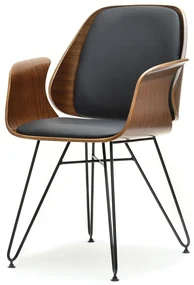 Scaun Silk (nuc închis + negru). Promo -18%. 1111269