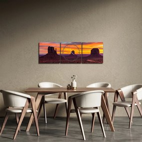 Tablou - Monumentul Valley în Arizona (cu ceas) (90x30 cm)