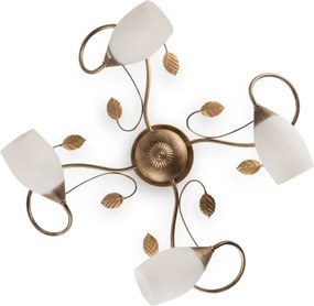 BRILAGI - Plafonieră GRACE 4xE27/40W/230V diam. 68 cm patină/cupru