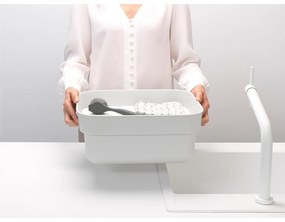 Vas pentru chiuvetă cu tavă de scurgere gri deschis din plastic SinkSide – Brabantia