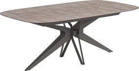 Masă lemn masiv de dining Narla cu blat fix - 275 cm