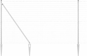 vidaXL Gard cu Stâlp Argintiu 1,5 x 10 m Oțel