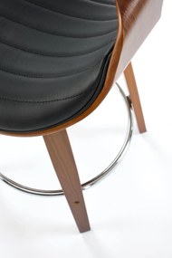 Scaun de bar H123 negru/nuc