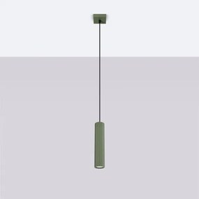 Lustră pe cablu Sollux SL.1611 KARBON 1xGU10/10W/230V verde
