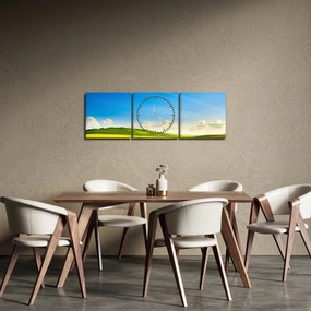 Tablou - Cerul de primăvară (cu ceas) (90x30 cm)