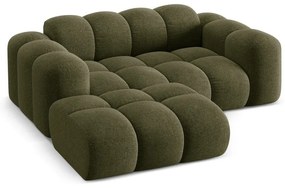 Colțar verde cu tapițerie din chenille (cu colț pe partea stângă/cu șezlong) Treno – Cosmopolitan Design