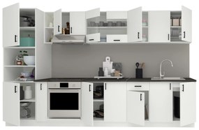 Set Bucatarie Karo V33, Alb, Blat Thermo 28 mm, L 340 cm