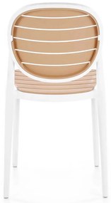 Scaun de bucătărie Josie, maro / alb