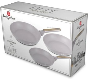 BerlingerHaus Set de tigăi cu suprafață din titanTaupe Nordic, 3 buc.