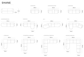 Canapea gri deschis 184 cm Shane – Micadoni Home