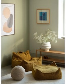 Fotoliu puf pentru copii maro cu tapițerie din țesătură bouclé Chair – Wigiwama