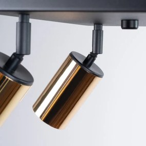 Spot Sollux SL.1386 WINX 4xGU10/10W/230V negru/auriu