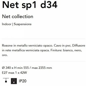 Lustra/Pendul modern design decorativ Net sp1 d34 alb