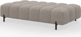 Taburet Tapitat cu Picioare Ferivo, 140x70x40cm, beige bouclé – Royal 04