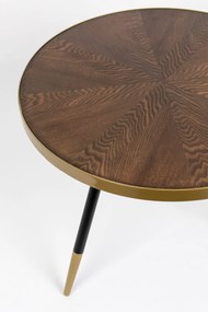 Masuta de cafea rotunda nuc Denise | WHITE LABEL LIVING