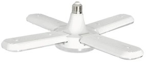 Bec led pentru cresterea plantelor, 40W, E27, 4 brate ajustabile