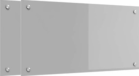 vidaXL Panou de bucătărie 2 pcs Gri deschis 80 x 40 cm