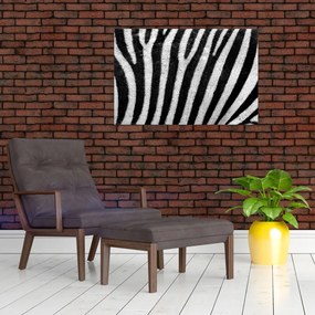 Tablou cu piele de zebră (90x60 cm)
