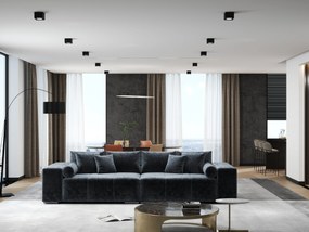 Canapea extensibilă dumonde cu ladă de depozitare si sezut confortabil din spuma high-density, Marbela Euphoria Grafit XXL 295x100 cm