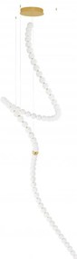 Lustra LED dimabila, deosebita design lux PERLA opal, auriu