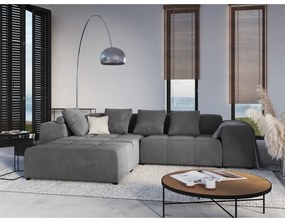 Spătar pentru canapea modulară gri cu tapițerie din catifea Rome Velvet - Cosmopolitan Design