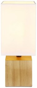 Veioza, lampa de masa design modern Valentino natur, alb