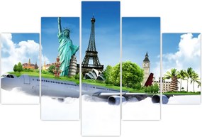 Tablou - Călătorie în jurul lumii (150x105 cm)
