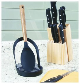 Suport auxiliar pentru bucătărie iDesign Austin, 12 x 13 cm, negru