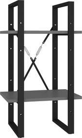 vidaXL Bibliotecă cu 2 rafturi, gri, 40x30x70 cm, PAL