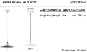 Lustra, Pendul design retro realizata manual B&amp;W, diametru 25cm