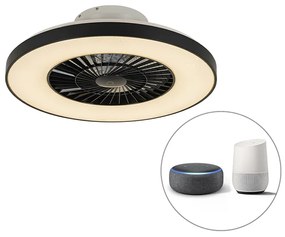 Ventilator de tavan inteligent negru cu efect de stea reglabil - Climo